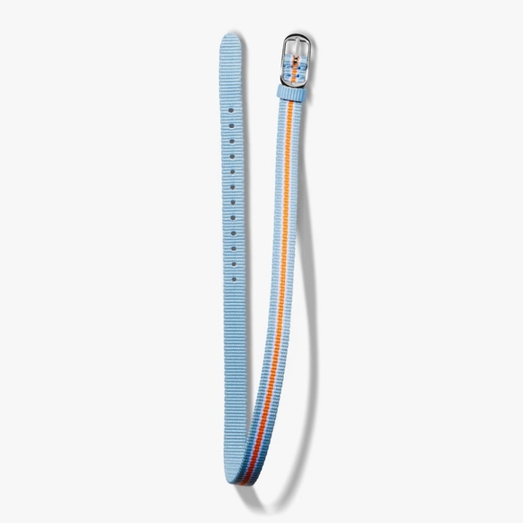 🌼 NWT Shinola Birdy blue, white + orange reversible nylon strap watch - Picture 8 of 11